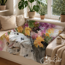 Manta Polar Cabras bebés en el oliage de otoño 8