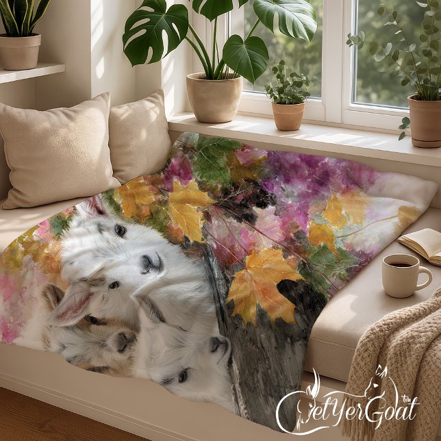 Manta Polar Cabras bebés en el oliage de otoño 8 (Subido por el creador)