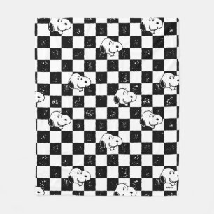 Manta Polar Cacahuetes   Bandera de Snoopy Checkered