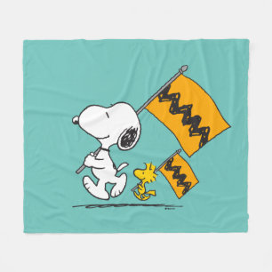 Manta Polar Cacahuetes   Banderas Snoopy & Woodstock