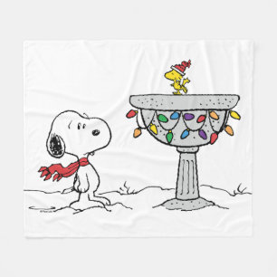 Manta Polar Cacahuetes   Baño de aves congelado Snoopy & Woods