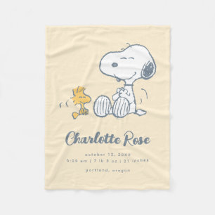 Manta Polar Cacahuetes   Bebé Snoopy y Woodstock