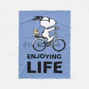Manta Polar Cacahuetes   Bicicleta Snoopy & Woodstock
