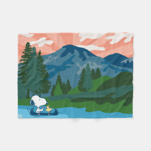 Manta Polar Cacahuetes   Canoa Snoopy & Woodstock