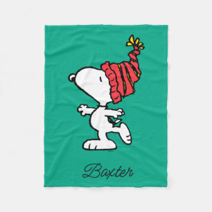 Manta Polar Cacahuetes   Capa de Beanie de Invierno Snoopy