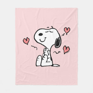 Manta Polar Cacahuetes   Corazones de Snoopy