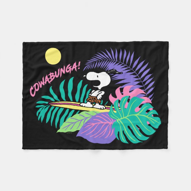 Manta Polar Cacahuetes | Cowabunga Snoopy (Frente (Horizontal))
