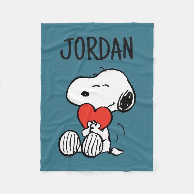 Manta Polar Cacahuetes | EL DÍA DE SAN VALENTÍN | Snoopy Heart (Anverso)
