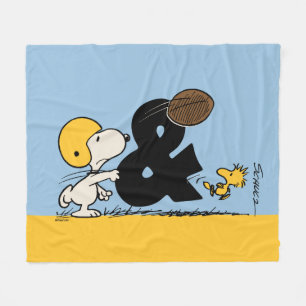 Manta Polar Cacahuetes   Fútbol Snoopy & Woodstock