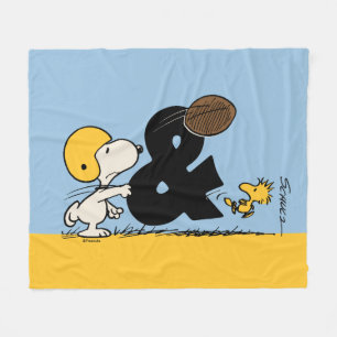 Manta Polar Cacahuetes Fútbol Snoopy & Woodstock