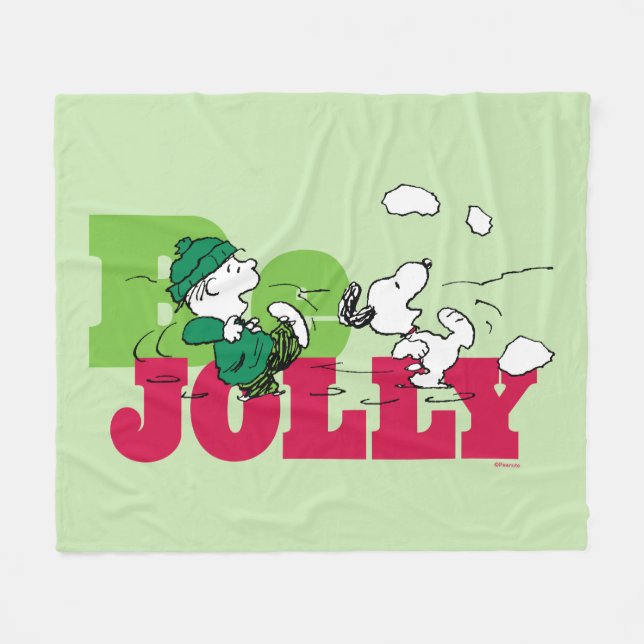 Manta Polar Cacahuetes | Linus & Snoopy Be Jolly (Frente (Horizontal))