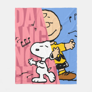 Manta Polar Cacahuetes   Media danza Snoopy y Charlie Brown
