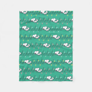Manta Polar Cacahuetes   Modelo de Navidades Snoopy Ho Ho Ho