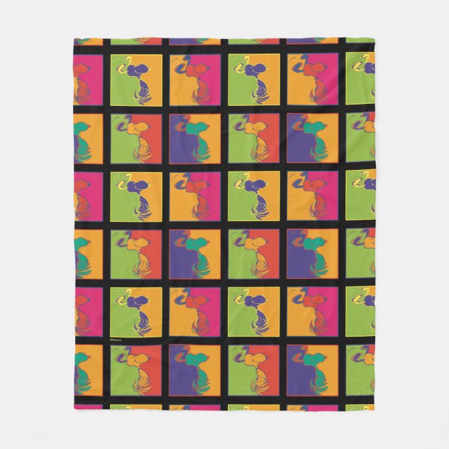 Manta Polar Cacahuetes | Noopia de arte pop moderno (Anverso)