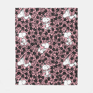 Manta Polar Cacahuetes   Patrón de Vino de Flor Snoopy