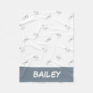 Manta Polar Cacahuetes   Patrón gris suave Snoopy & Woodstock