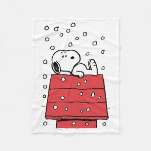 Manta Polar Cacahuetes   Snoopy Doghouse Snowflakes