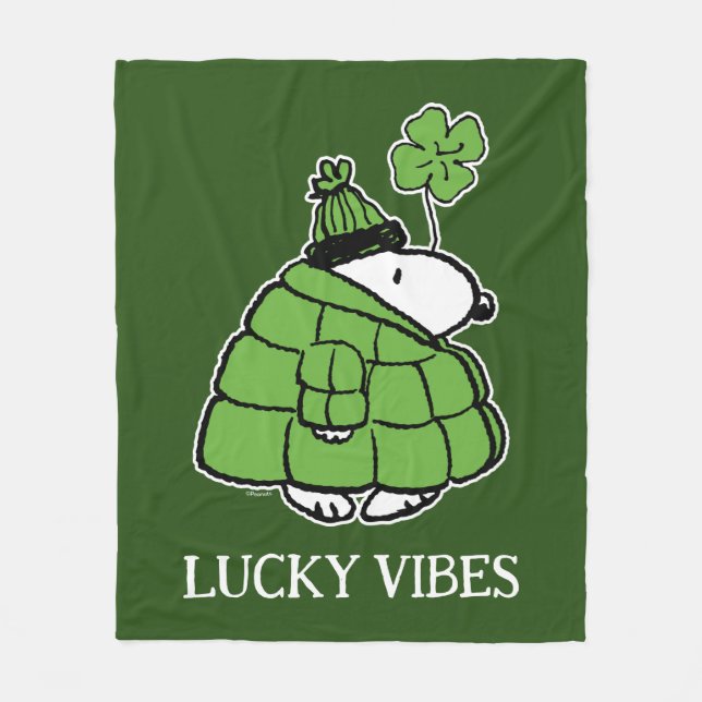 Manta Polar Cacahuetes | Snoopy Lucky Clover (Anverso)