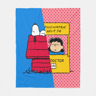 Manta Polar Cacahuetes   Snoopy & Lucy Half & Half