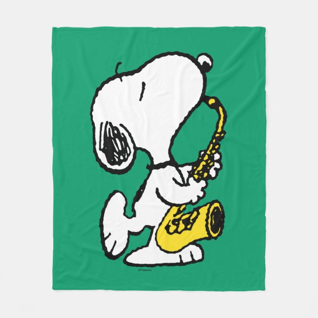 Manta Polar Cacahuetes | Snoopy Saxophone Player (Anverso)