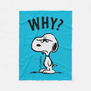 Manta Polar Cacahuetes   Snoopy Se Pregunta Por Qué?