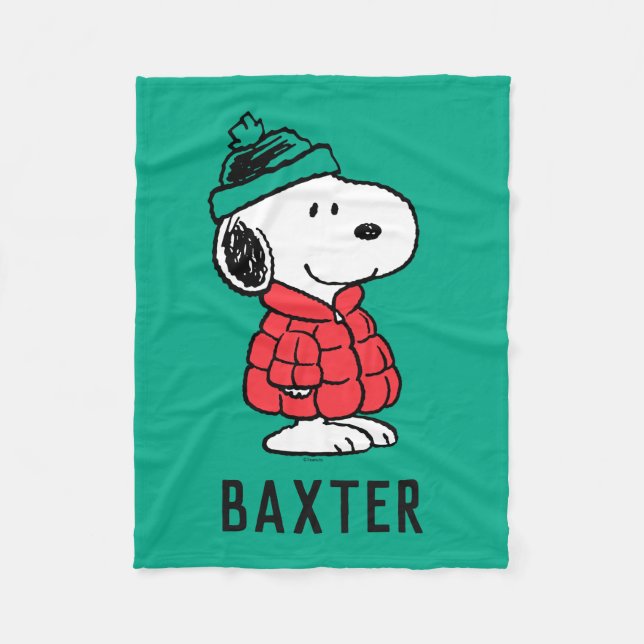 Manta Polar Cacahuetes | Snoopy Winter Coat & Gorra (Anverso)