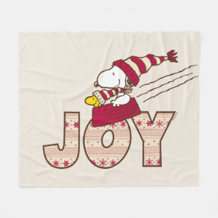 Manta Polar Cacahuetes Snoopy & Woodstock Joy Sled Ride