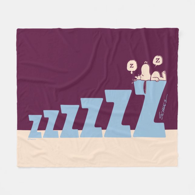 Manta Polar Cacahuetes | Snoopy & Woodstock Nap (Frente (Horizontal))