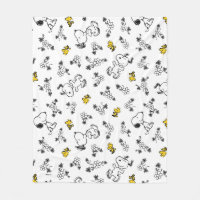 Cacahuetes | Snoopy & Woodstock Patrón de flores B