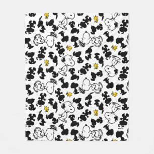Manta Polar Cacahuetes   Snoopy & Woodstock Shadow Pattern