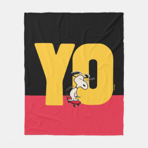 Manta Polar Cacahuetes   Snoopy YO Skateboard