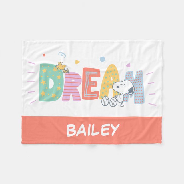 Manta Polar Cacahuetes | Sueño Snoopy & Woodstock (Frente (Horizontal))