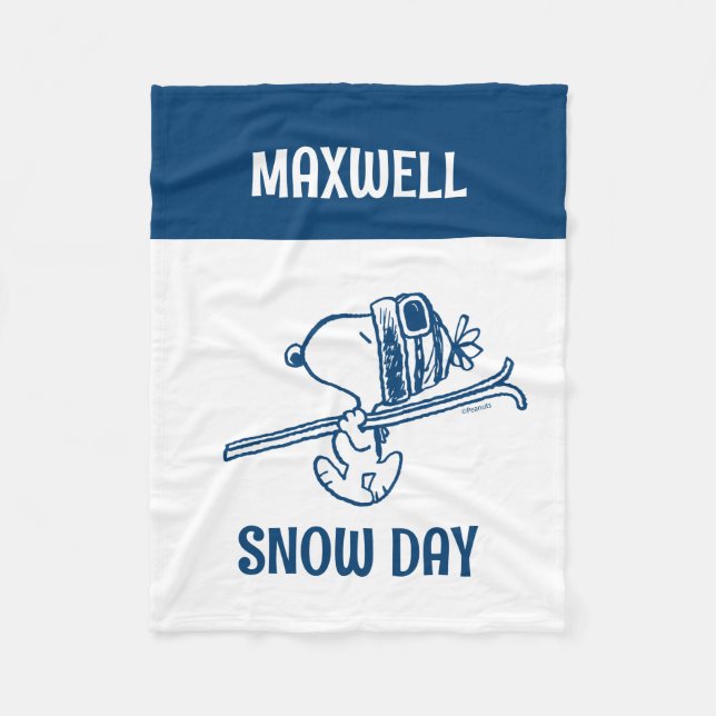 Manta Polar Cacahuetes | Viaje en Ski Snoopy (Anverso)