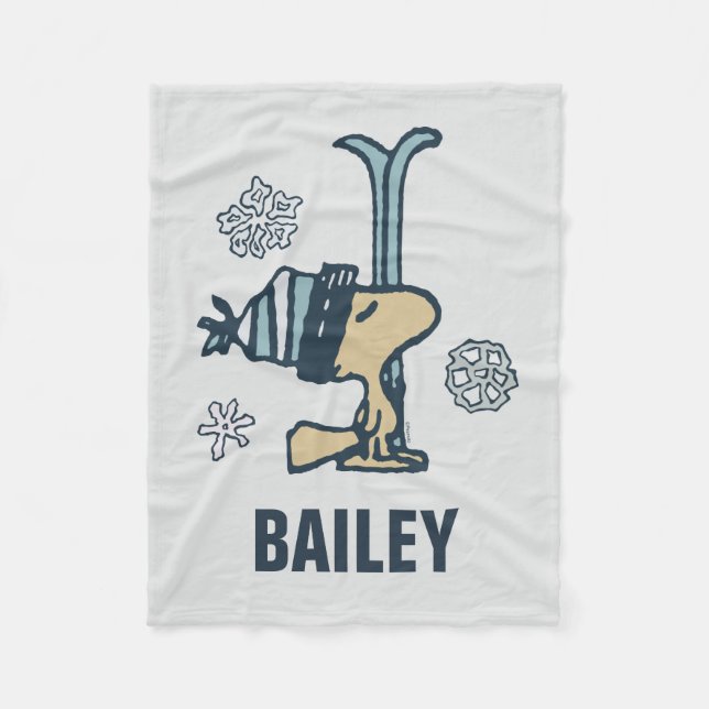 Manta Polar Cacahuetes | Woodstock Ski Pro | Añadir su nombre (Anverso)