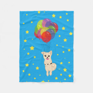 Manta Polar Cachorro con globos