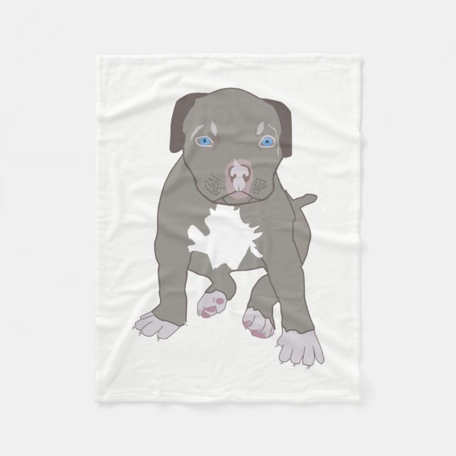 Manta Polar Cachorro Pitbull (Anverso)