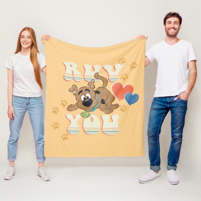 Manta Polar Cachorro Scooby-Doo "Ruv You" (In situ)