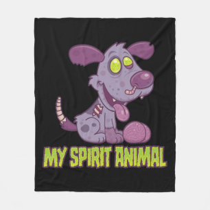Manta Polar Cachorro Zombie es mi animal espiritual