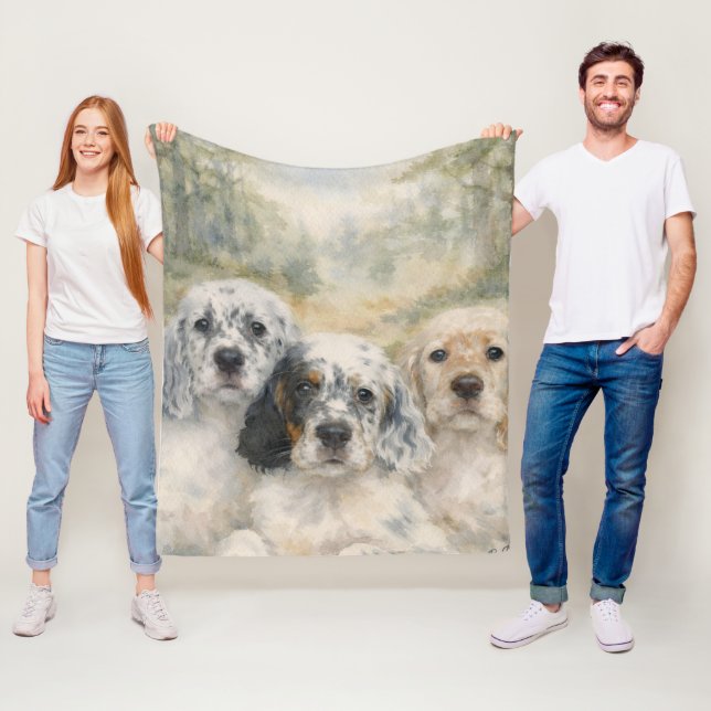 Manta Polar Cachorros de Setter Inglés (In situ)