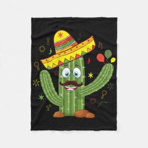 Manta Polar Cactus con Sombrero Fiesta Mexicana Cinco De Mamáe