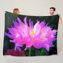 Manta Polar Cactus Dahlia rosa y morado asombroso