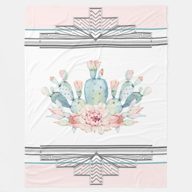 Manta Polar Cactus Southwestern (Anverso)