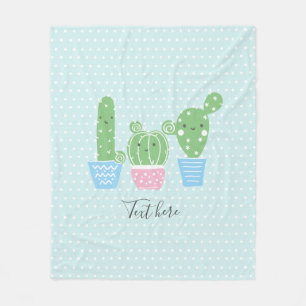 Manta Polar cactus, suculenta, linda fiesta de arte, mexicana,