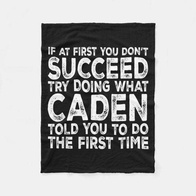 Manta Polar Caden - If At First You Don't Succeed Try Doing Wh (Anverso)