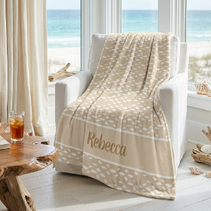 Manta Polar Cadena de arena beige ondulada personalizada coste