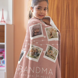 Manta Polar Cadena moderna Ilumina Collage de fotos Fleece Bla