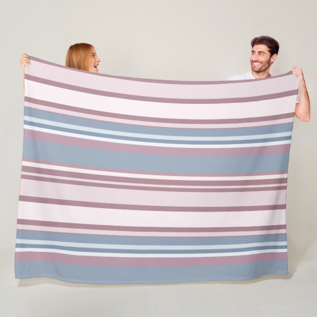 Manta Polar Cadet Grey and Desaturated Rose Stripes (In situ)