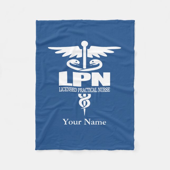 Manta Polar Caduceus LPN ideas de regalo (Anverso)