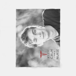 Manta Polar Caducto Rojo Mantengan la calma Soy una Enfermera