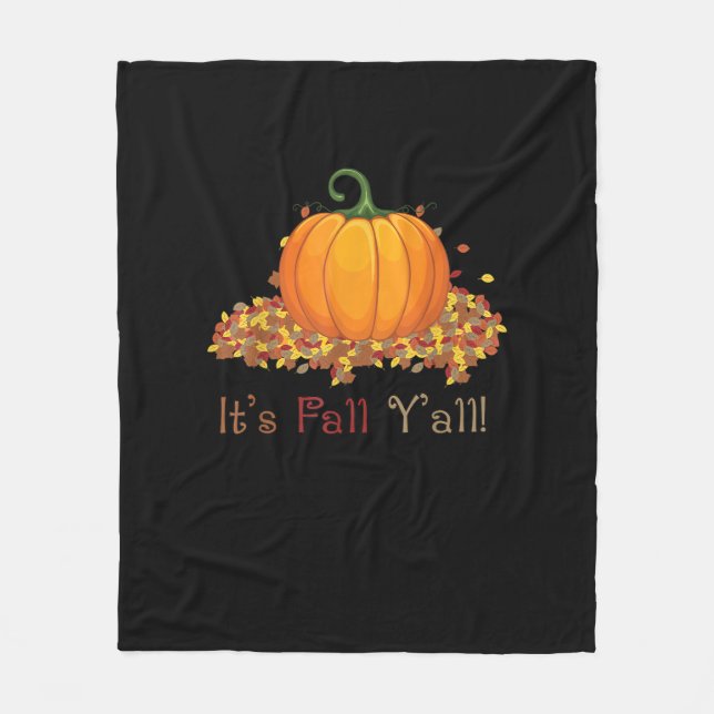 Manta Polar Cae la piel de la calabaza otoñal (Anverso)